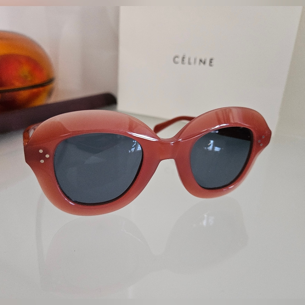 Celine Round Sunglasses Orange/Pink